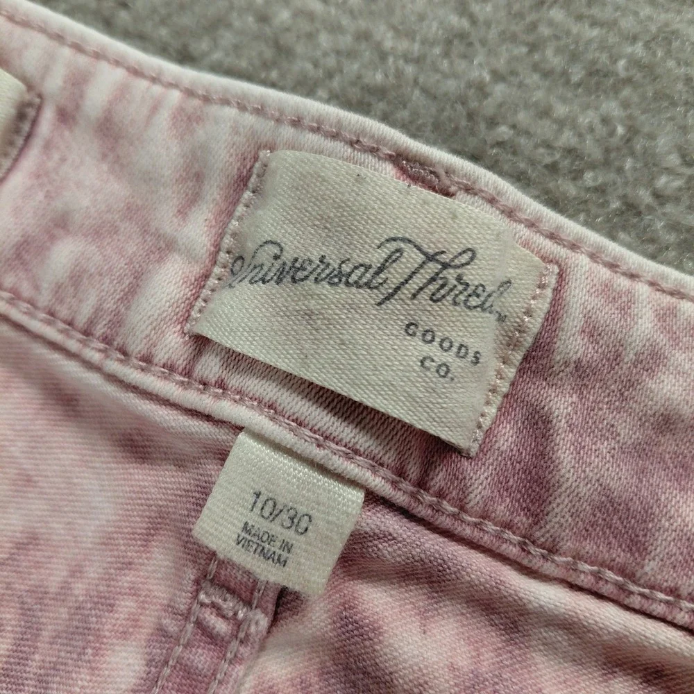 Universal Thread Sz 10/30 High Rise Mom Shorts Pink Acid Wash Grunge Punk Beach‎